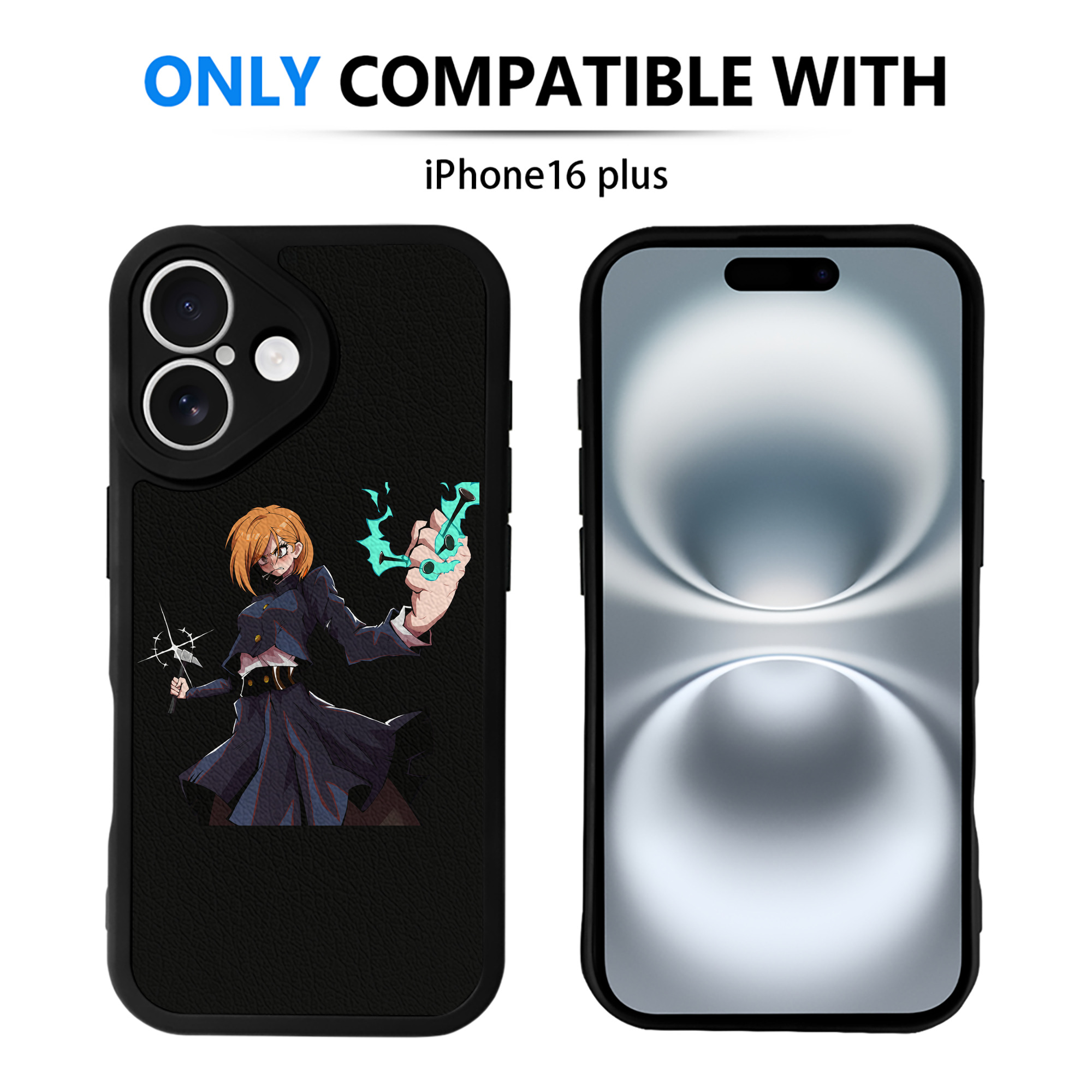 （画像用） 呪術廻戦 Jujutsu Kaisen 【iPhone 16シリーズ対応】シリコンスマホケース（レザー調） 材質：シリコン
